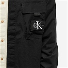 Calvin Klein Men's Utility Cargo Overshirt in Ck Black