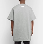 Nike - Fear of God Oversized Mélange Cotton-Blend Jersey Zip-Up T-Shirt - Men - Gray