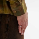 Tom Wood Men's Mario Ring in Sterling Silver/Larvikite