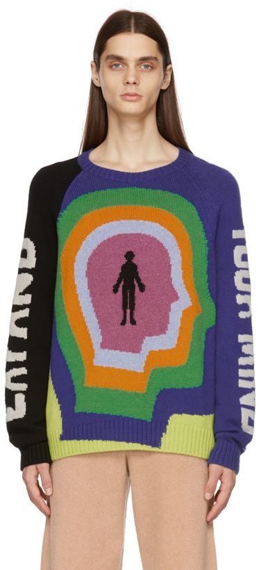 Photo: The Elder Statesman Multicolor Expand Your Mind Crewneck Sweater