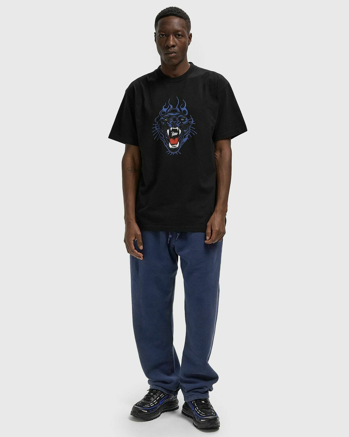 PATTA Fire Panther Tee Black Mens Shortsleefe