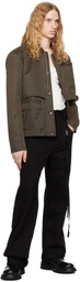 Han Kjobenhavn Brown Washed Layered Boxy Chore Jacket