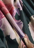 High Printed Satin Blouse Multicoloured 1