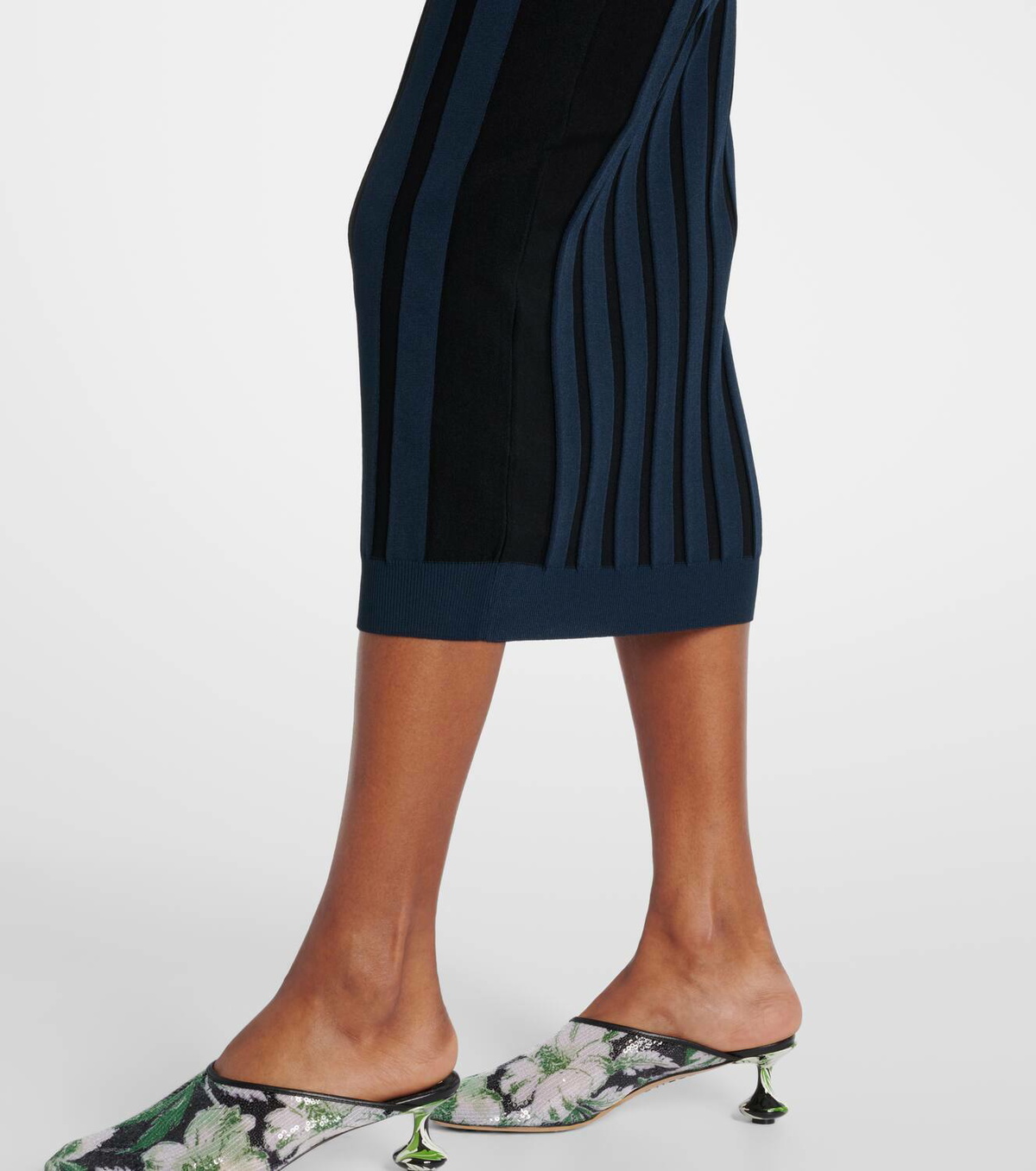 Loewe Anagram striped maxi dress