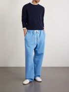 Les Tien - Straight-Leg Garment-Dyed Cotton-Jersey Sweatpants - Blue