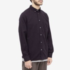 Norse Projects Men's Anton Brushed Flannel Shirt in Burgundy