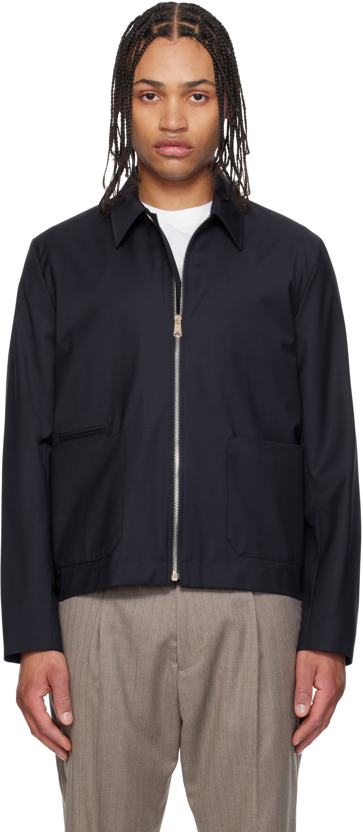 Paul Smith Black Shadow Stripe Down Coat Paul Smith Paul Smith Black Shadow Stripe Down Coat Paul Smith