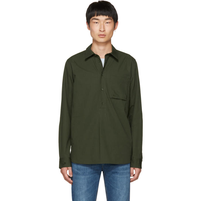 Photo: A.P.C. Green Liquette Soldier Shirt