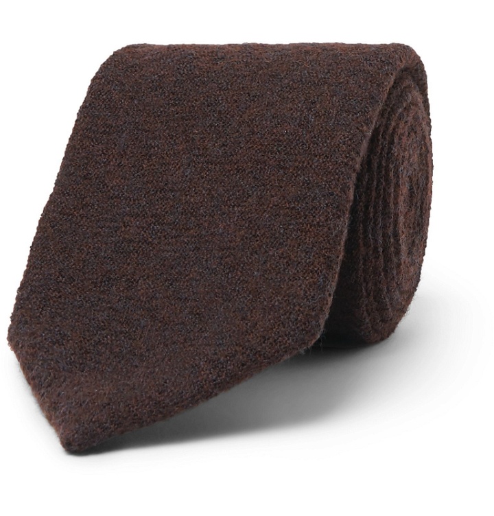 Photo: Lardini - 8cm Wool-Flannel Tie - Burgundy