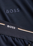 Boss Logo-embroidered Stretch-jersey Pyjama set Dark Blue