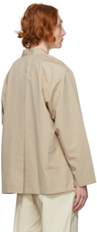 Homme Plissé Issey Miyake Beige Taffeta Packable Shirt