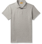 Saturdays NYC - Davies Ribbed Mélange Cotton Polo Shirt - Gray