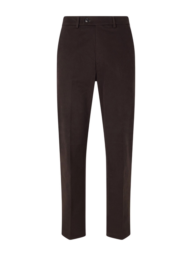 Photo: Purdey - Straight-Leg Stretch Cotton-Twill Trousers - Brown