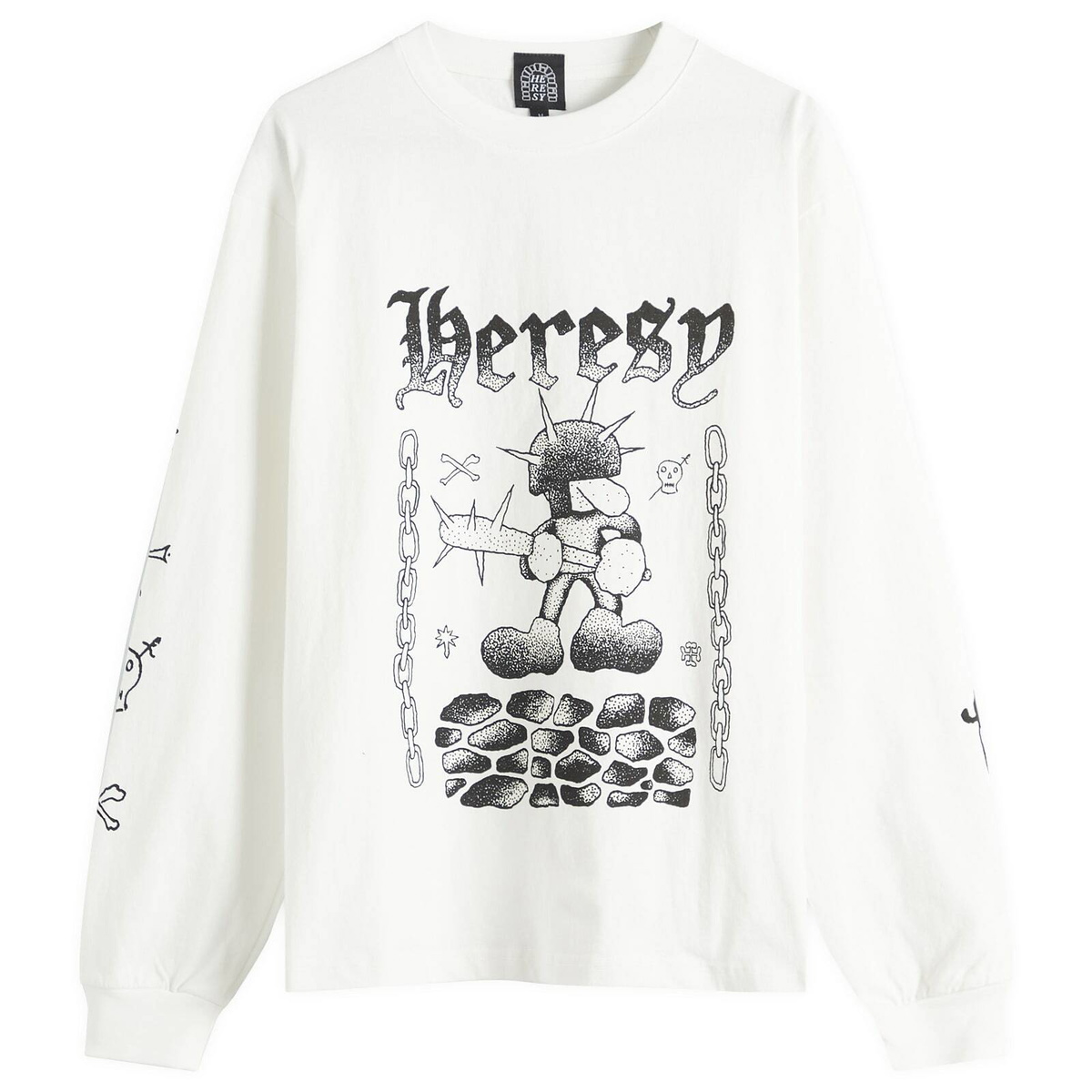 Heresy Fightin' Longsleeve T-Shirt in Ecru