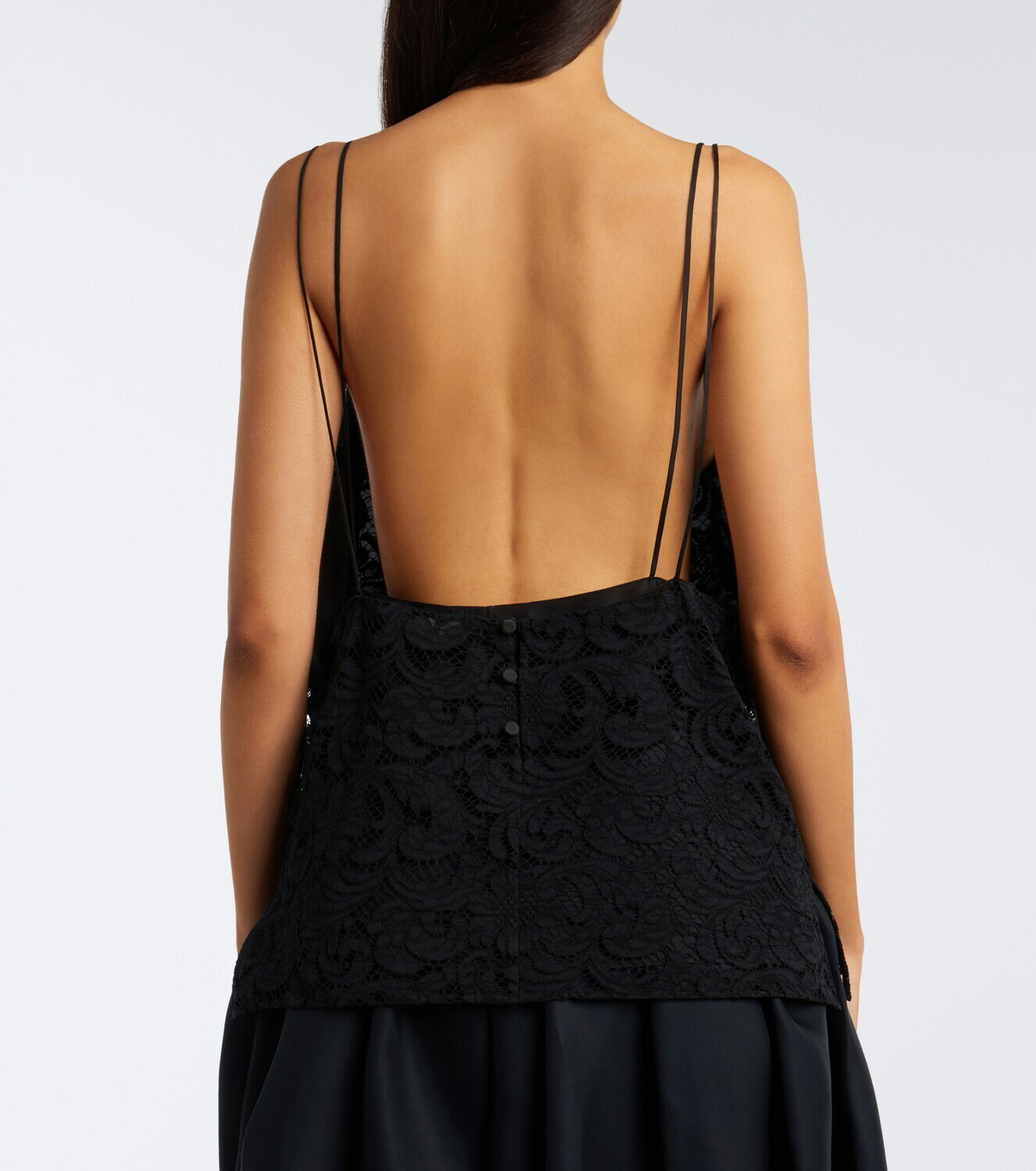 Khaite Neema silk voile and lace top