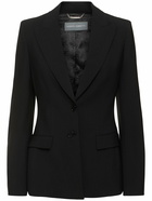 ALBERTA FERRETTI Single Breast Stretch Wool Jacket