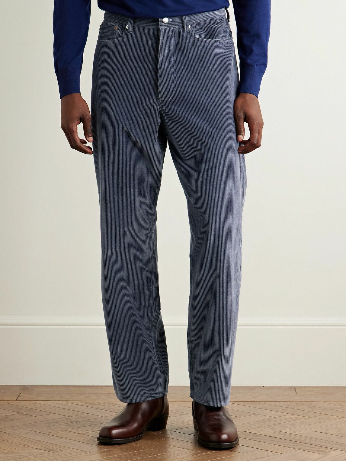 Paul Smith - Straight-Leg Cotton-Corduroy Trousers - Blue