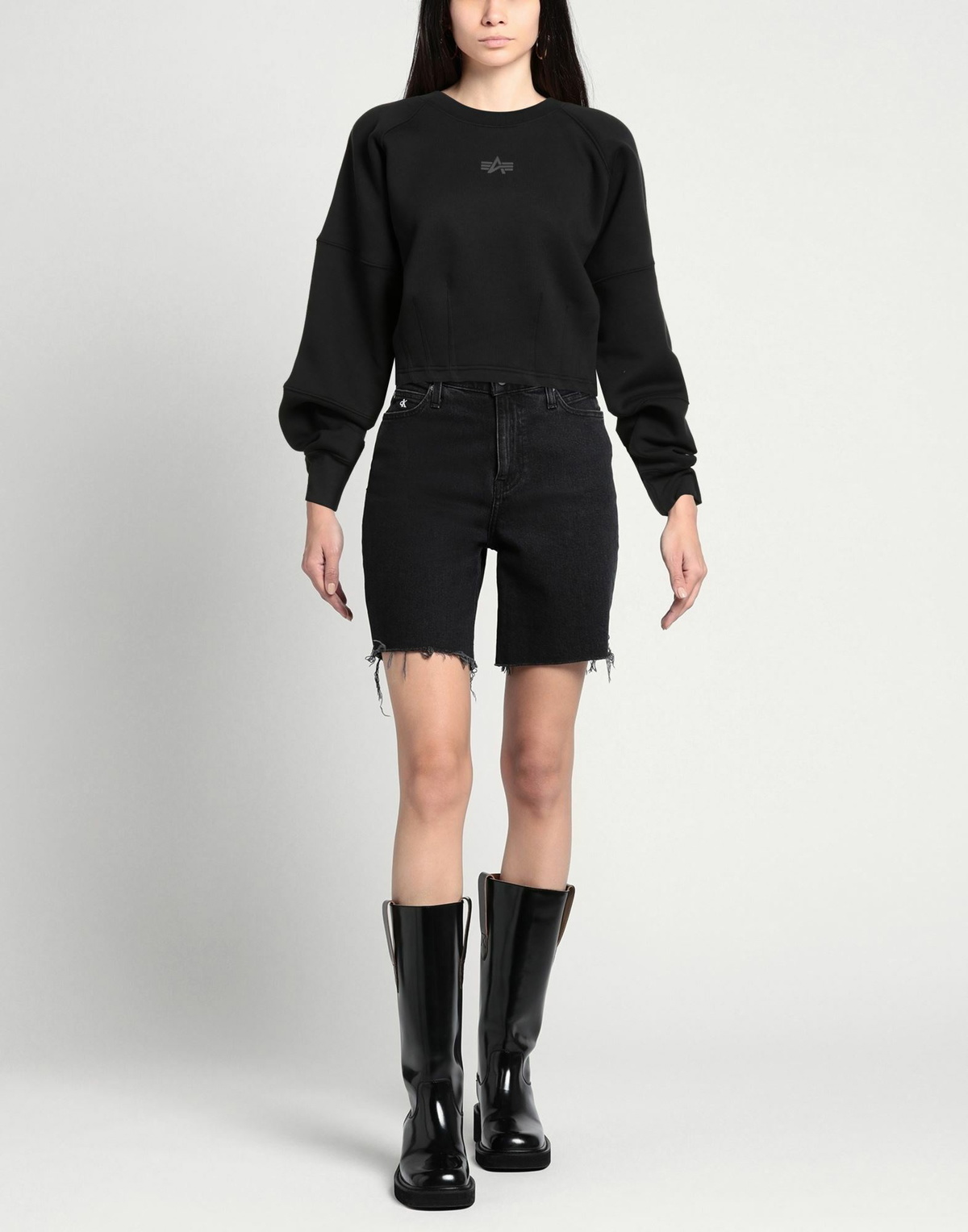 Alpha Industries Womens Sweatshirt in Black