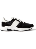 TOM FORD - Jagga Leather-Trimmed Nylon and Suede Sneakers - Black