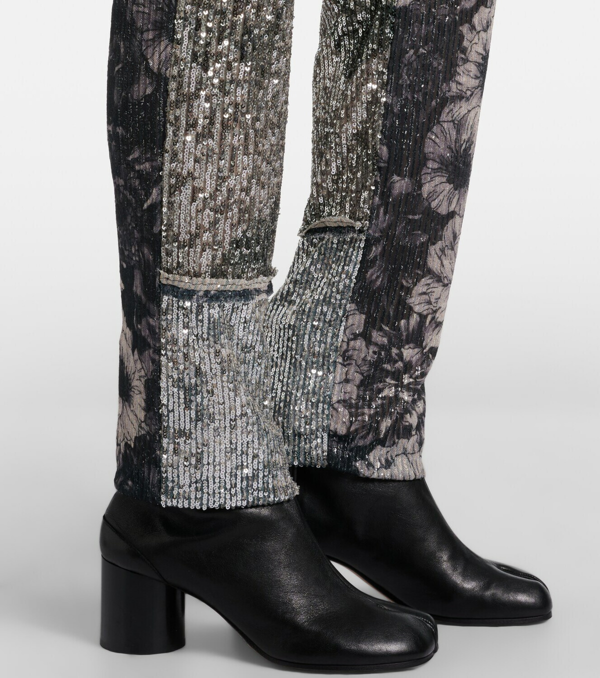 Maison Margiela Sequined patchwork slim pants