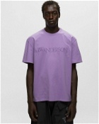 Jw Anderson Logo Embroidery T Shirt Purple - Mens - Shortsleeves
