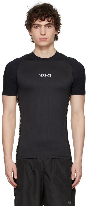 Photo: Versace Underwear Black Greca Running T-Shirt