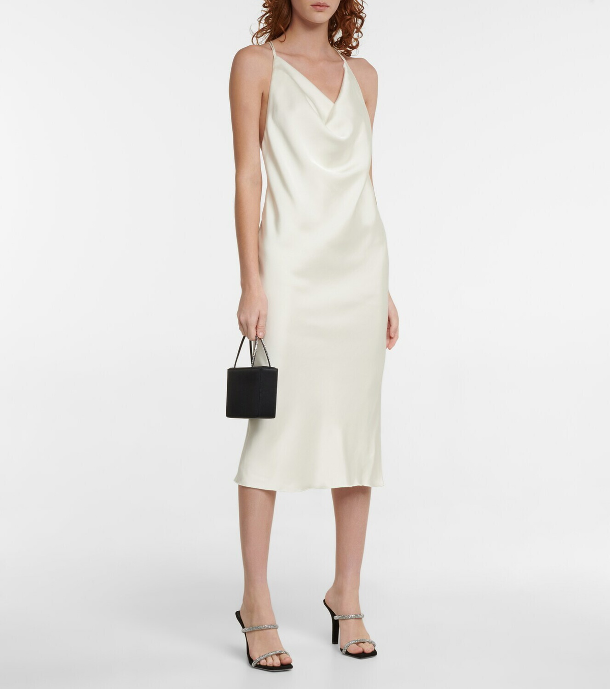 Bridal Grace satin slip dress in neutrals - Rotate