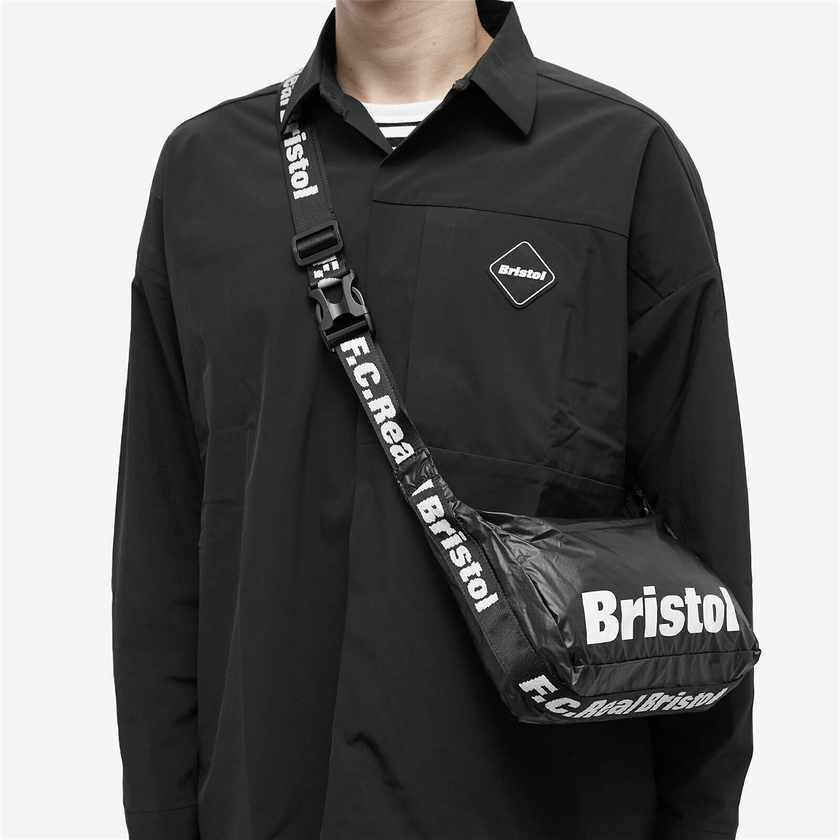 F.C. Real Bristol Men's 2Way Shoulder Bag in Black F.C. Real Bristol