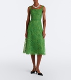 Carolina Herrera Floral lace midi dress
