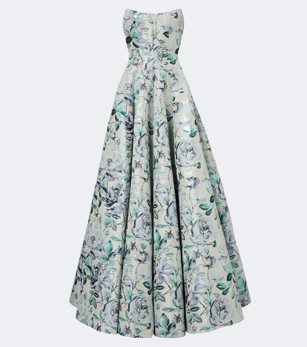 Markarian Laila floral brocade bustier gown
