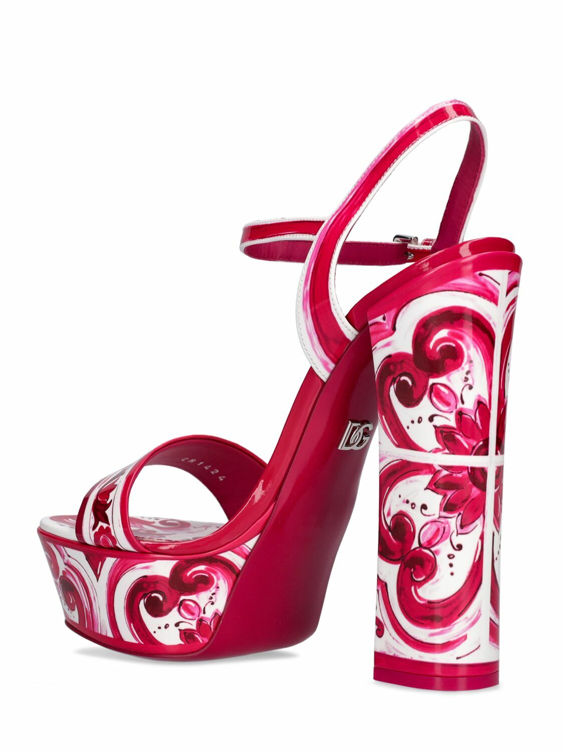 DOLCE & GABBANA - 105mm Keira Maiolica Leather Sandals Dolce & Gabbana