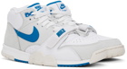 Nike White & Gray Air Trainer 1 Sneakers