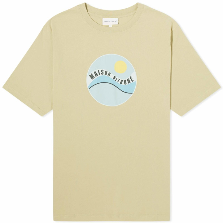 Photo: Maison Kitsuné Men's Pop Wave Comfort T-Shirt in Canvas