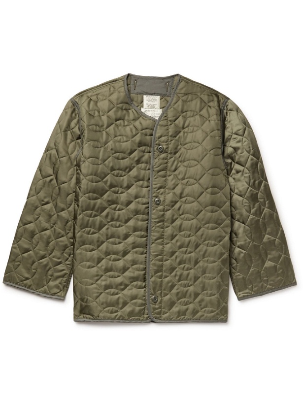 Photo: THE REAL MCCOY'S - M-65 Quilted Nylon Jacket Liner - Green