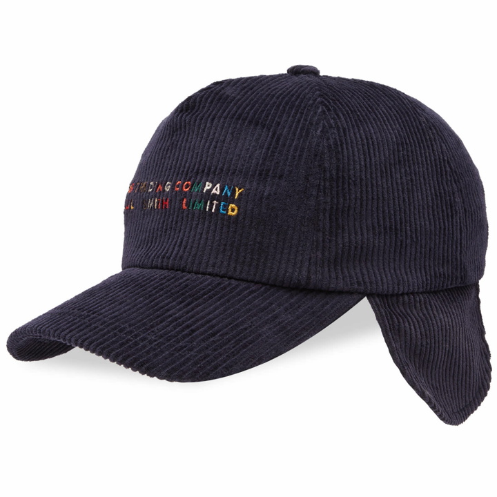 Photo: Pop Trading Company x Paul Smith Embroidered Cord Cap in Navy