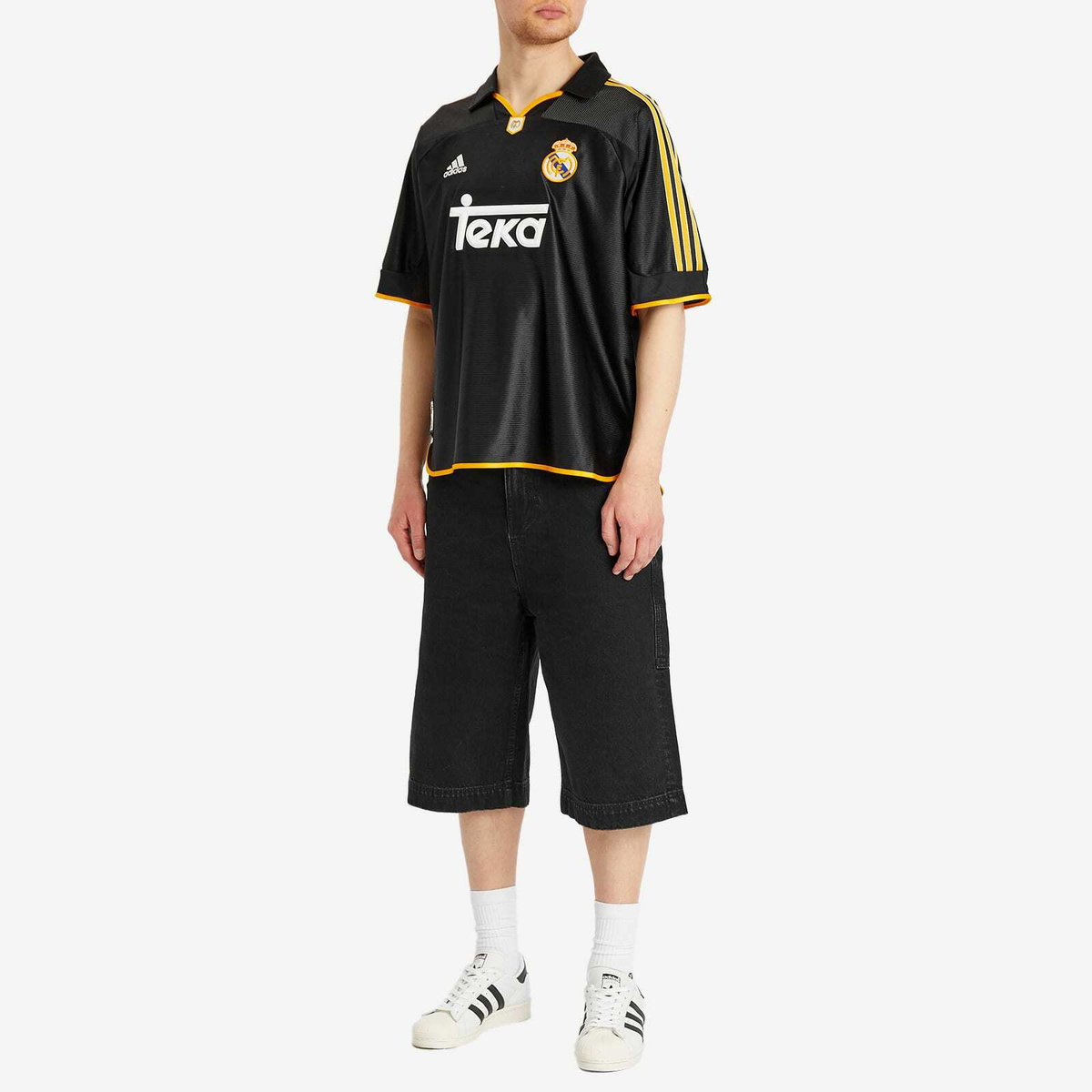 Adidas Men's Real Madrid 99/00 Away Jersey in Black adidas