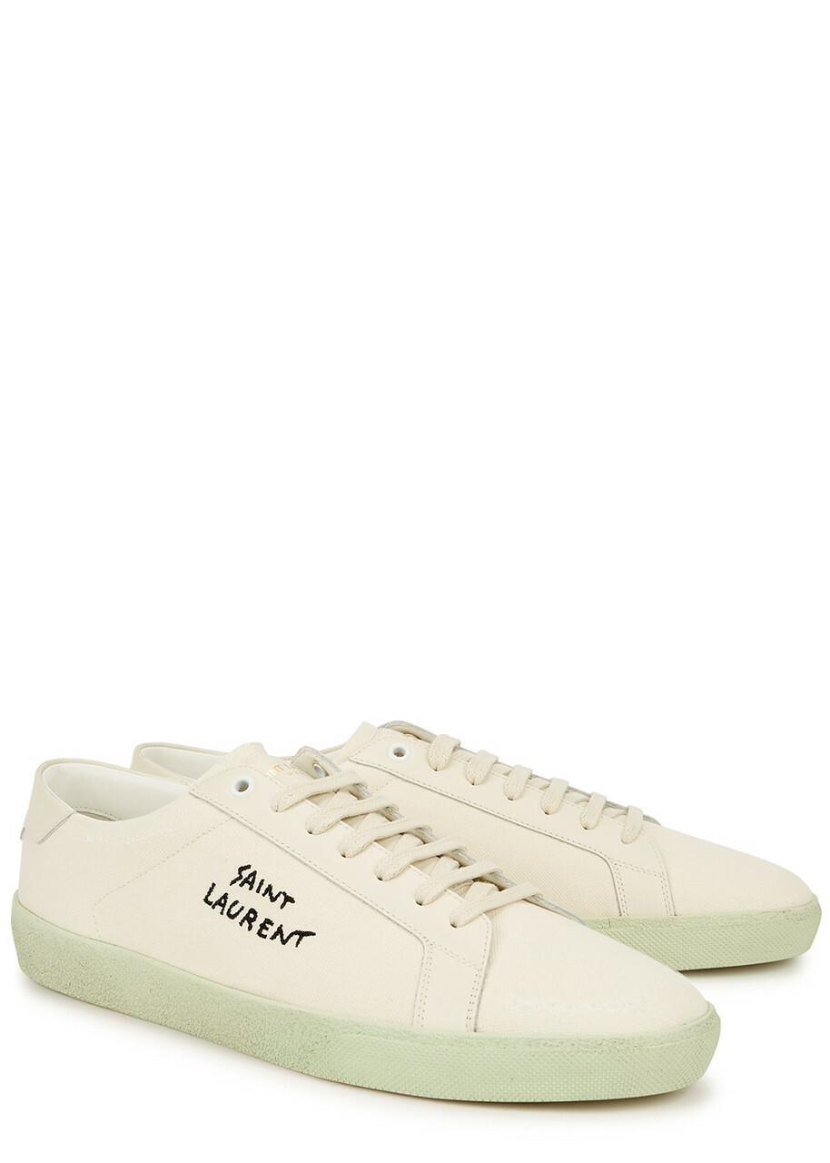 Saint Laurent Court Off-white Canvas Sneakers, Sneakers, Off-white