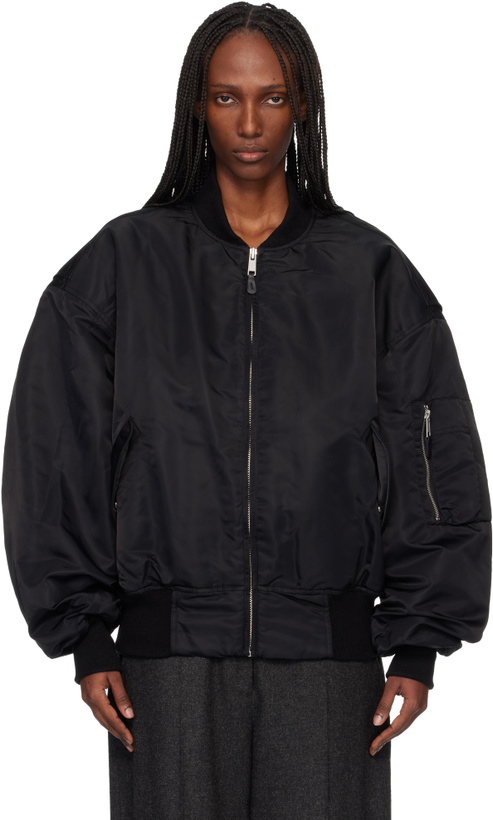 Photo: Entire Studios Black Broad Bomber Jacket