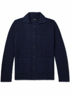 Rubinacci - Waffle-Knit Cashmere Cardigan - Blue
