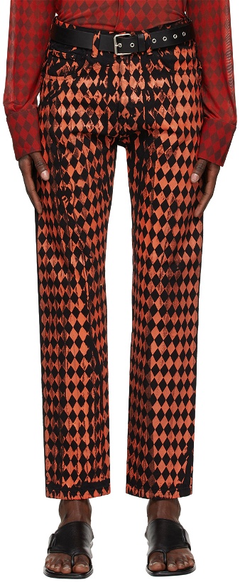 Photo: Maximilian Black & Orange Harlequin Jeans