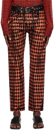 Maximilian Black & Orange Harlequin Jeans