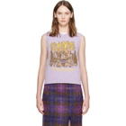 GANNI Purple Forest Teddy Sweater Vest