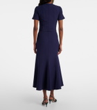 Safiyaa Luisa belted crêpe midi dress