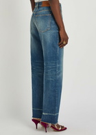 Chloe Distressed Straight-leg Jeans Denim