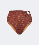 Johanna Ortiz Gathered printed bikini bottom