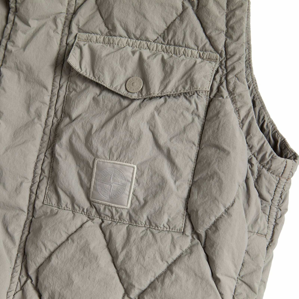 Stone Island Men's Ghost Piece Nylon Smerigliato PrimaLoft Vest in