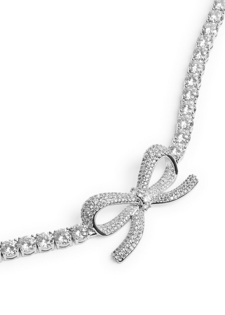 ネックレス・ペンダント SELF PORTRAIT CRYSTAL BOW TENNIS NECKLACE Crystal Bow Tennis Necklace – self-portrait-US