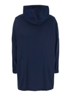 Merci Blue Jacket With Drawstring Hood In Tech Fabric Woman