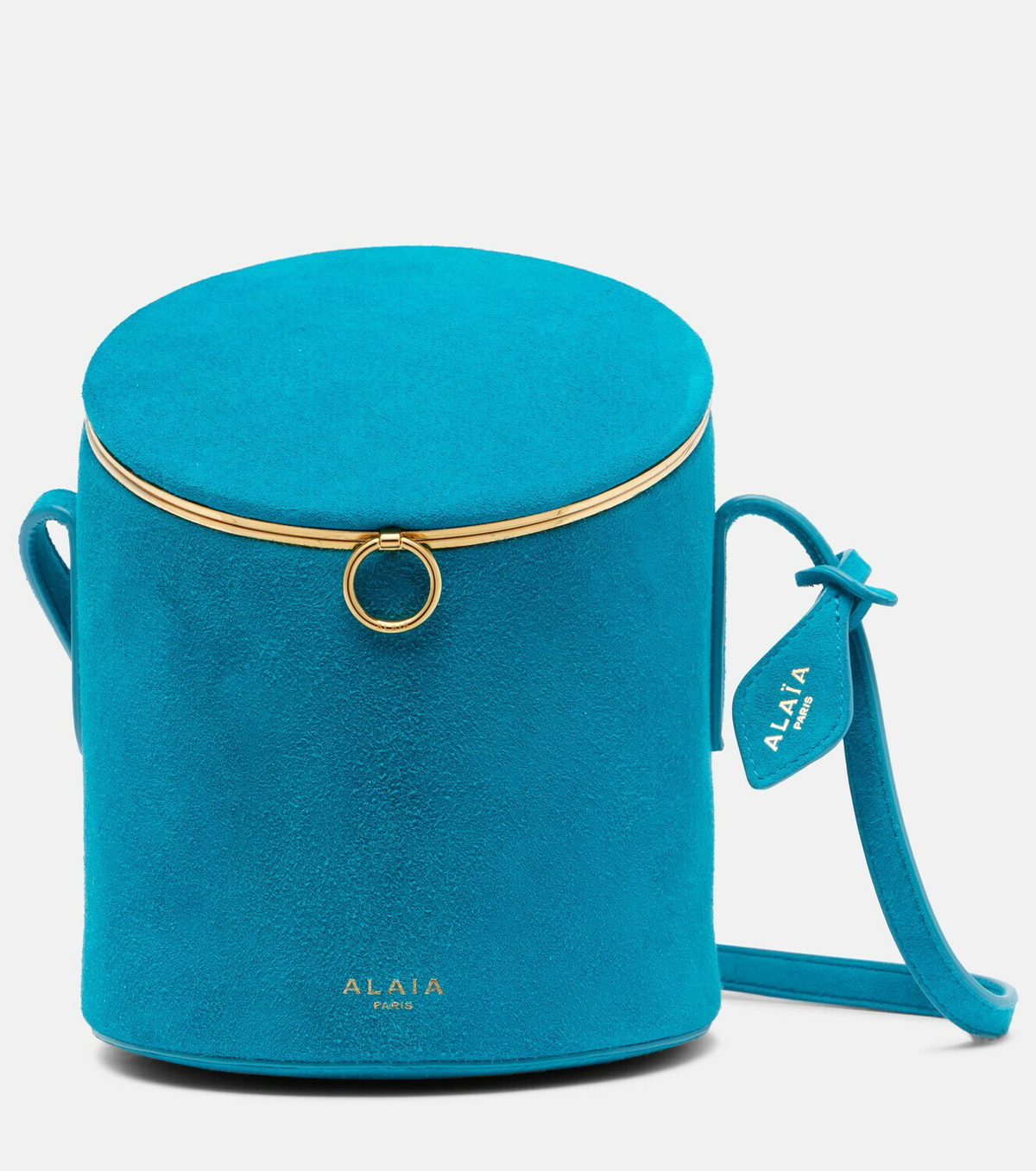 Alaïa La Canette Small suede bucket bag
