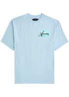 Amiri Paradise Printed Cotton T-shirt Light Blue